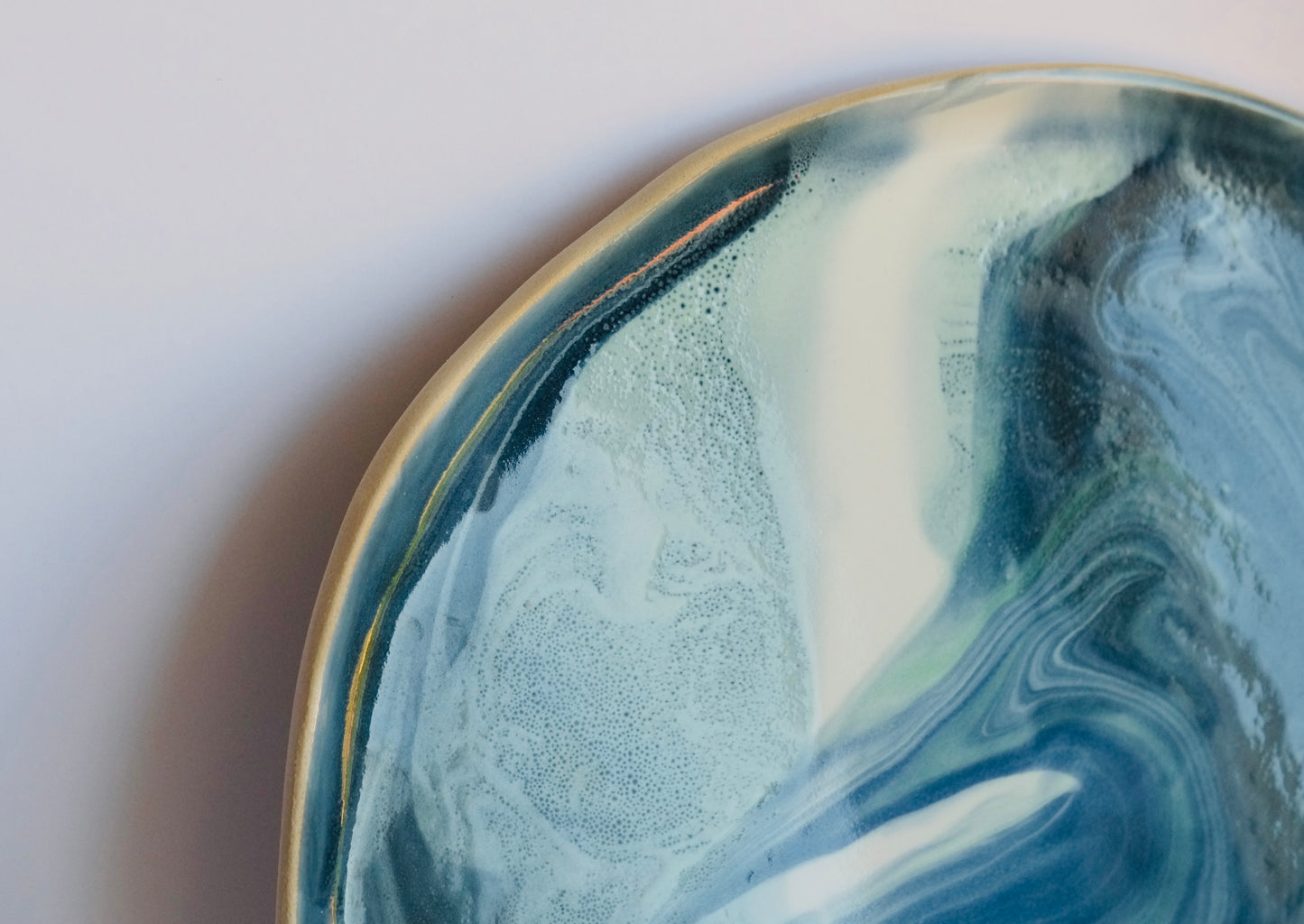 Hand built, colorful plate
