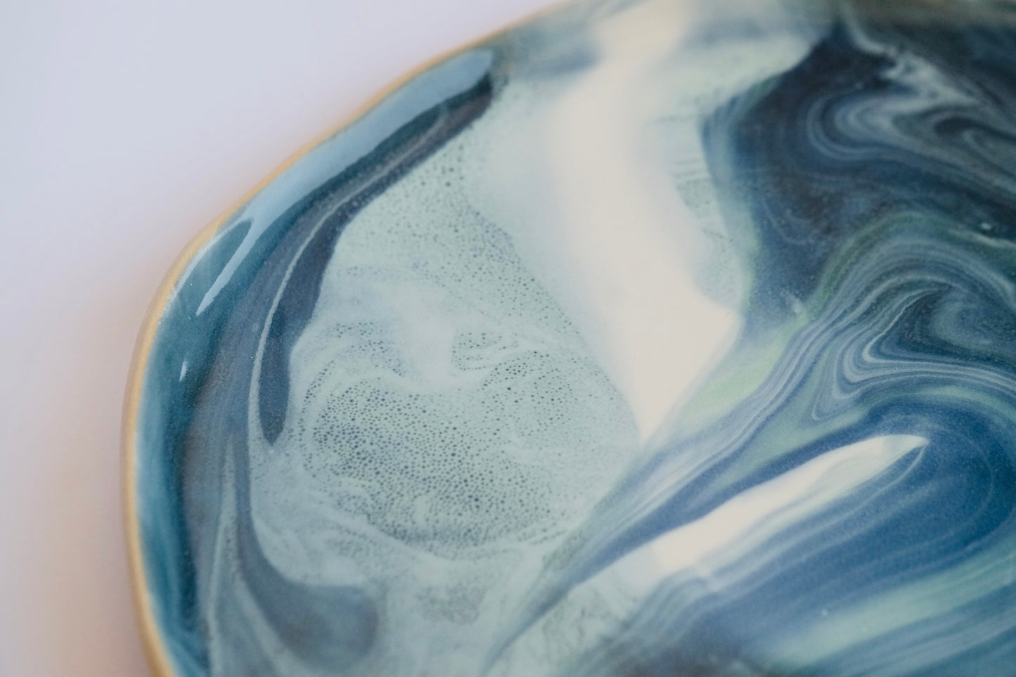 Hand built, colorful plate