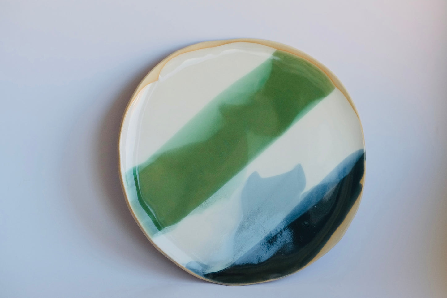 Hand built, colorful plate