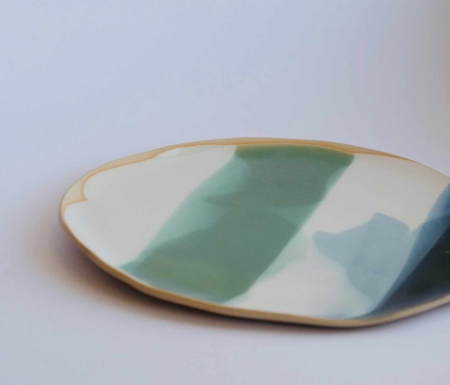 Hand built, colorful plate