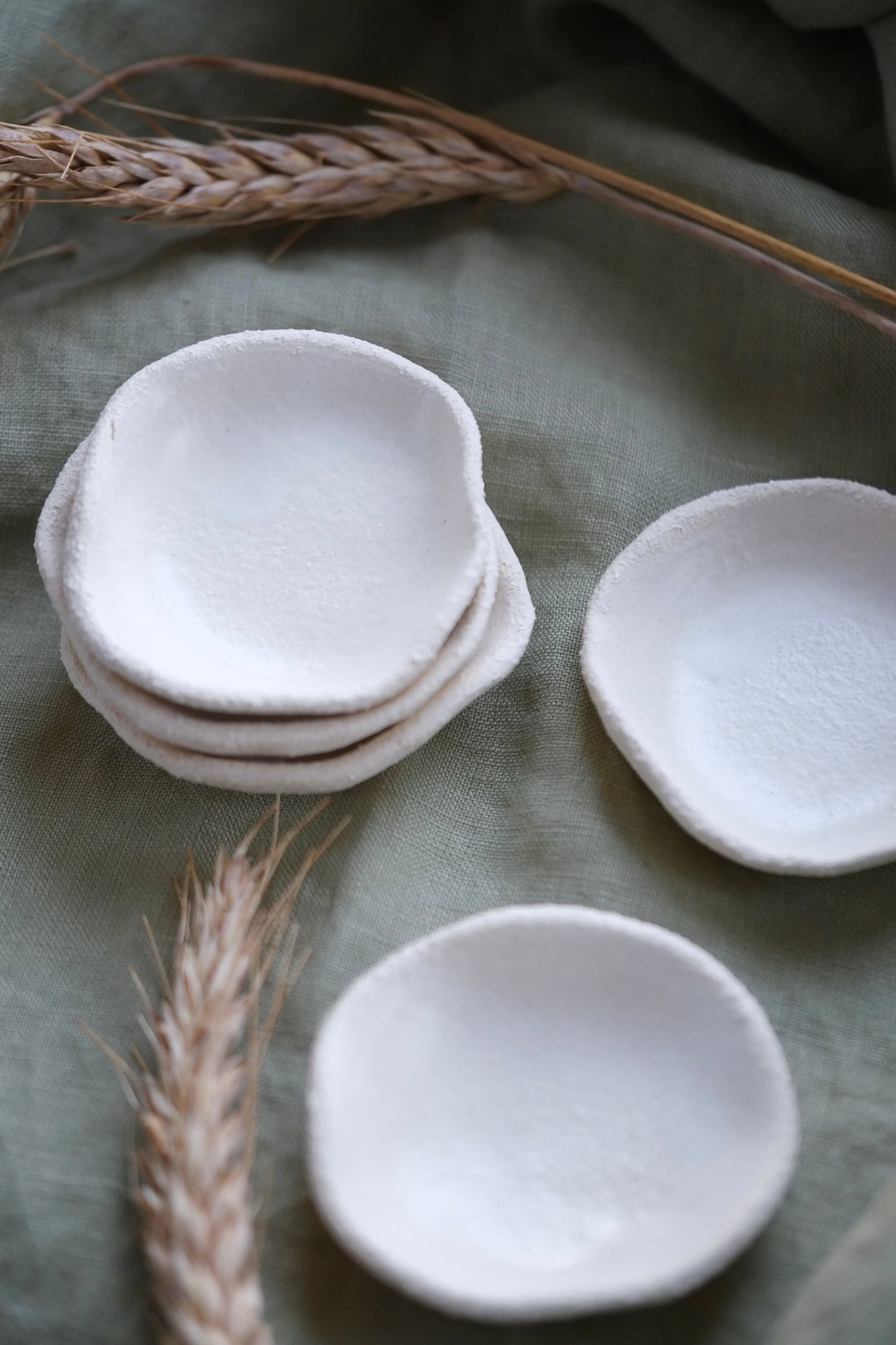 Small coral dish - handmade ceramic plate