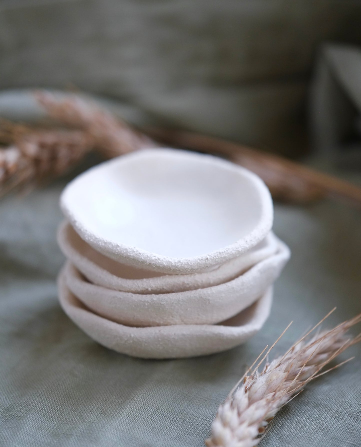 Small coral dish - handmade ceramic plate